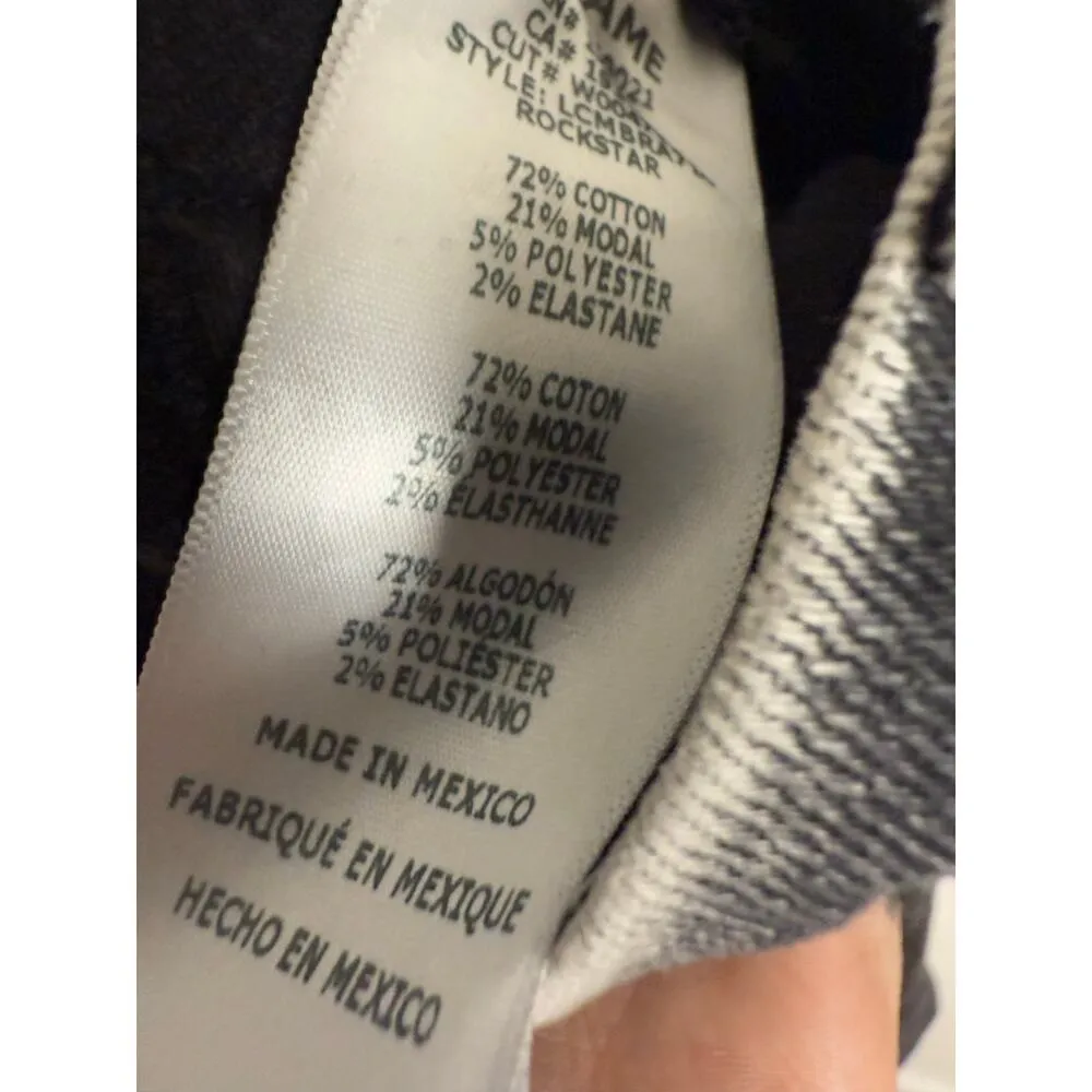 Frame Le Crop Mini Boot Cut Jean in Rockstar Black Acid Wash Size 23 - Image 9