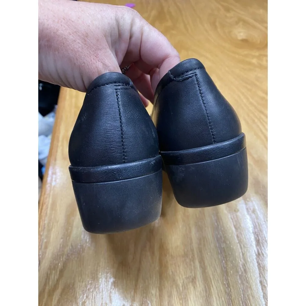 Fly London Wedge Women 8.5 Black Leather Slip-On Round Toe Casual Wear S64 - Image 4