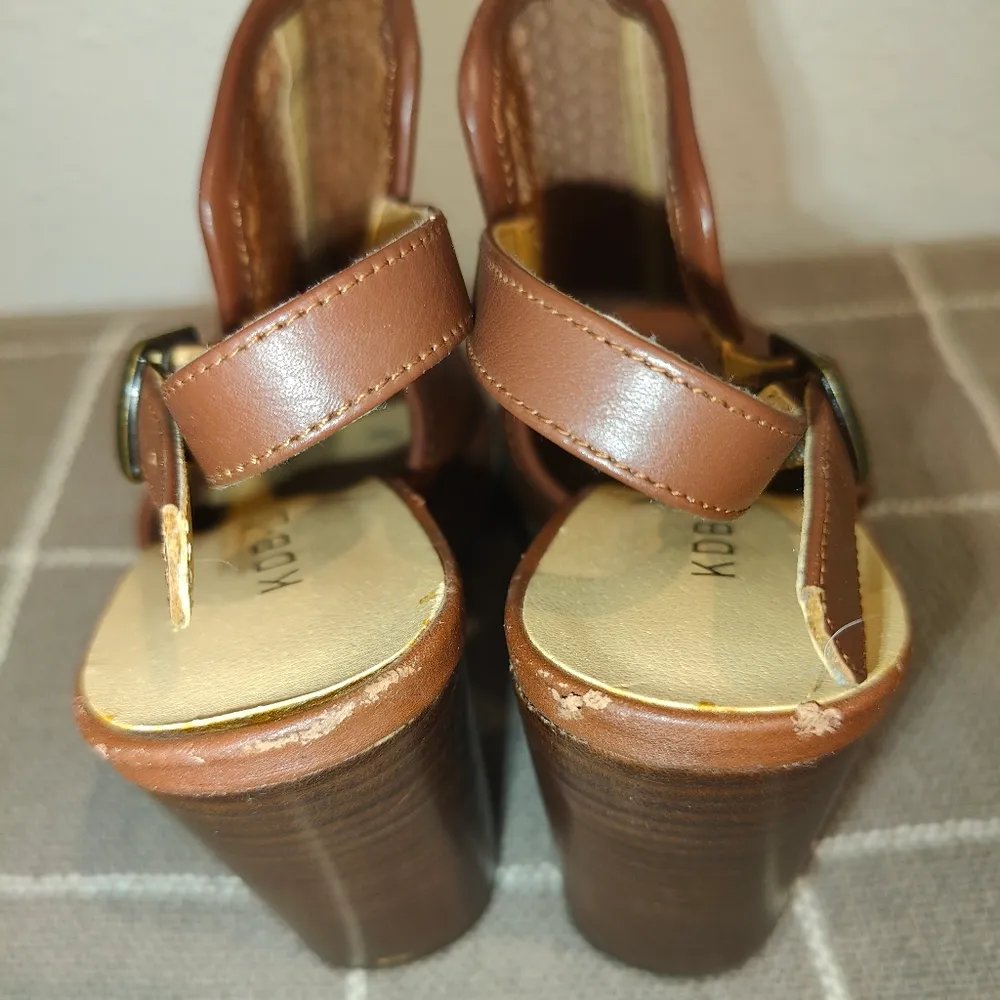 Kelsi Dagger  Brooklyn Woven Peep Toe Heels Sandals - Image 9