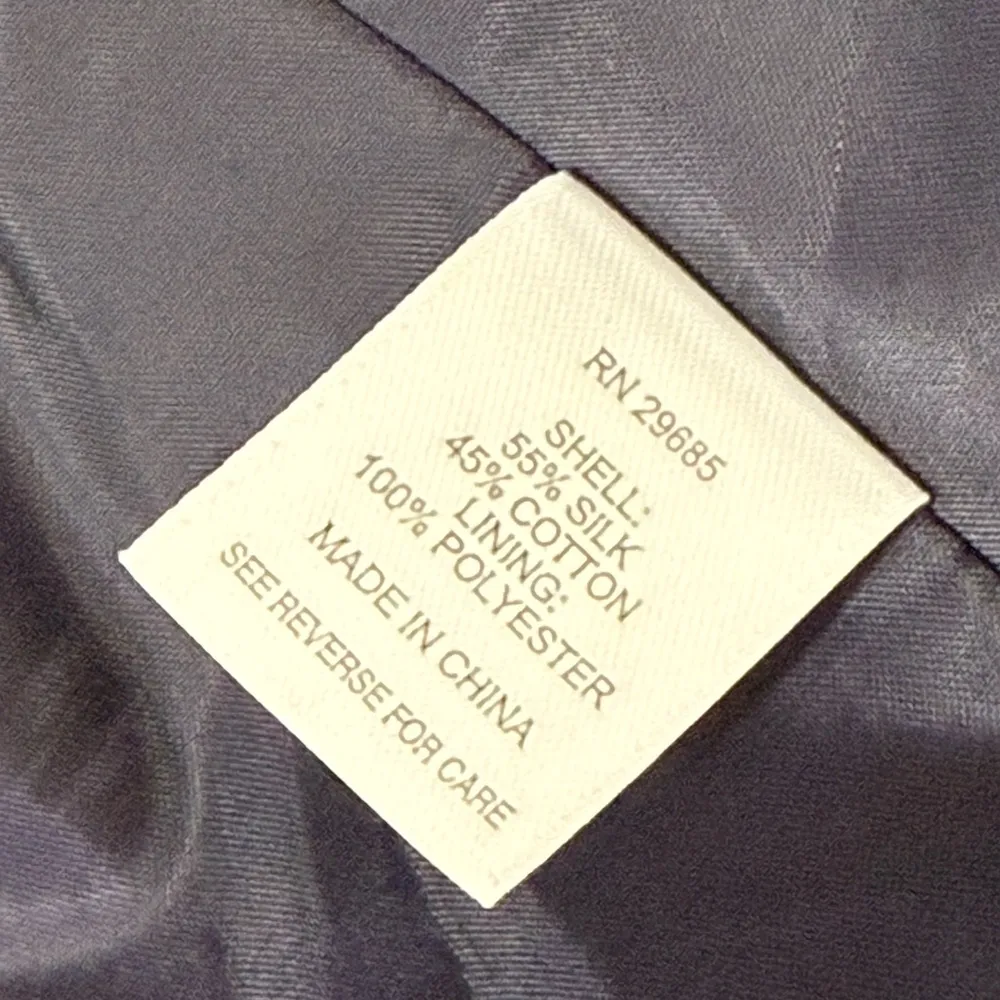 Pendleton Silk Blend Jacket Go Graphic Blazer Lightweight Pocket Navy Size 12 - Image 14