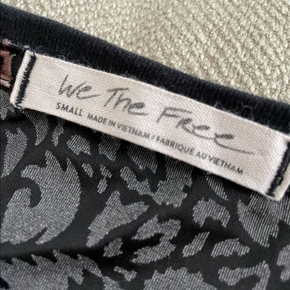 We The Free People Teddy Boxy Top Cheetah Combo S - Image 8