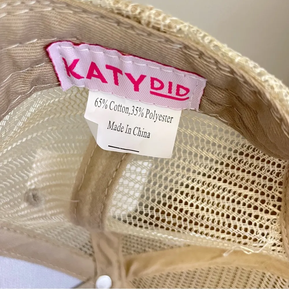 Katydid Sunkissed Embroidered Denim Trucker‎ Hat NWT Blue - Image 6