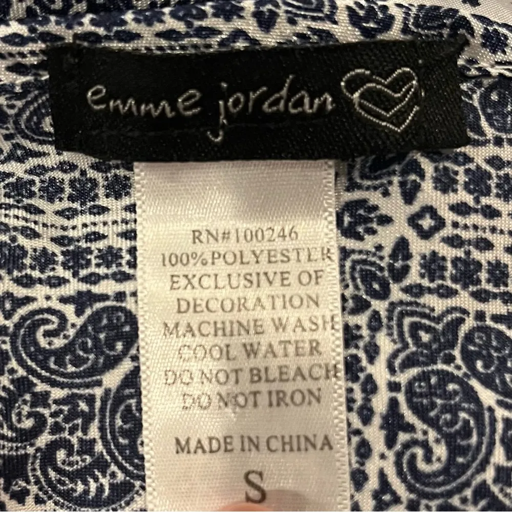 🍒EMME JORDAN BLUE AND WHITE LOUNGE SHORT SET SIZE SMALL🍒 - Image 6