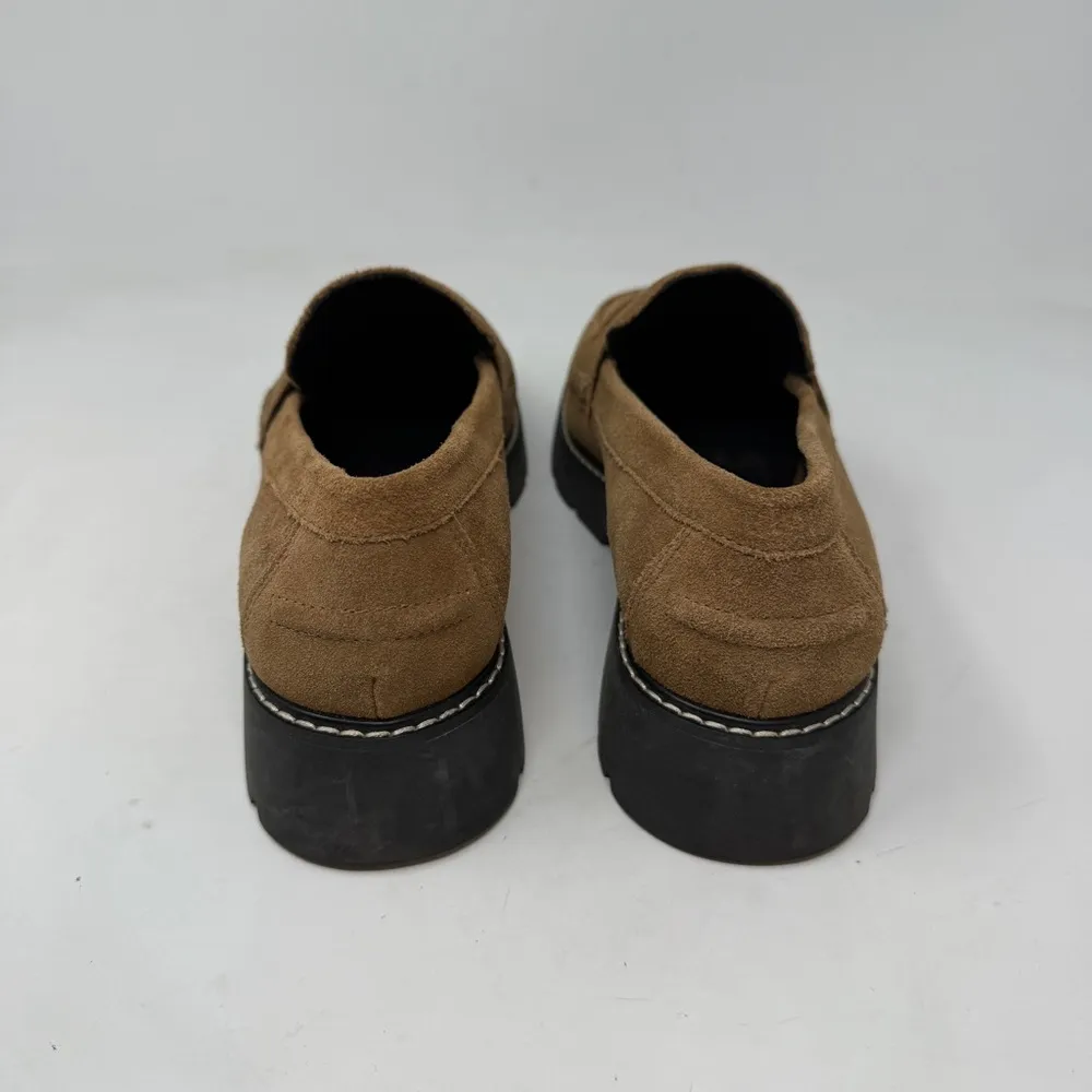 Sanctuary westside platform loafers acorn brown suede leather acorn size US 7M - Image 4