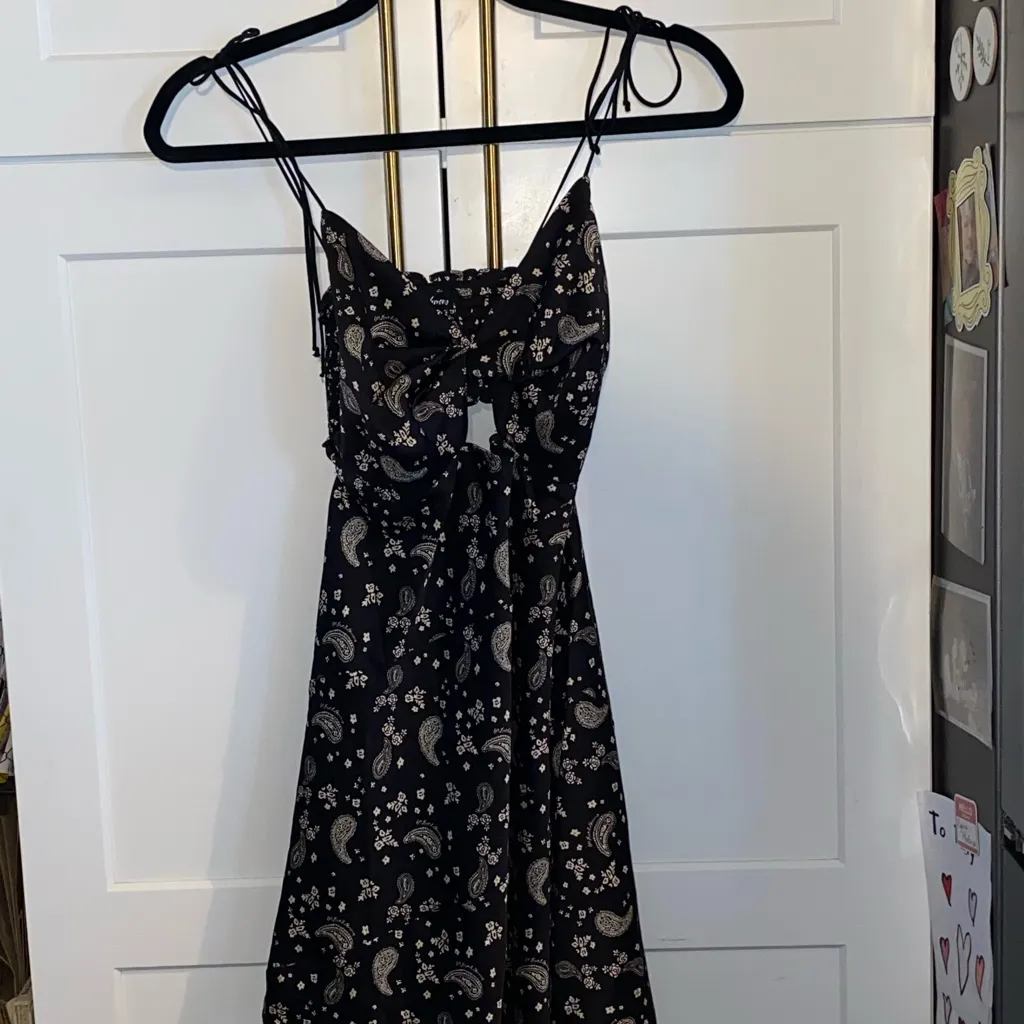 For Love & Lemons Paisley Mini Dress Black White Cutout Dress  modern coquette - Image 8