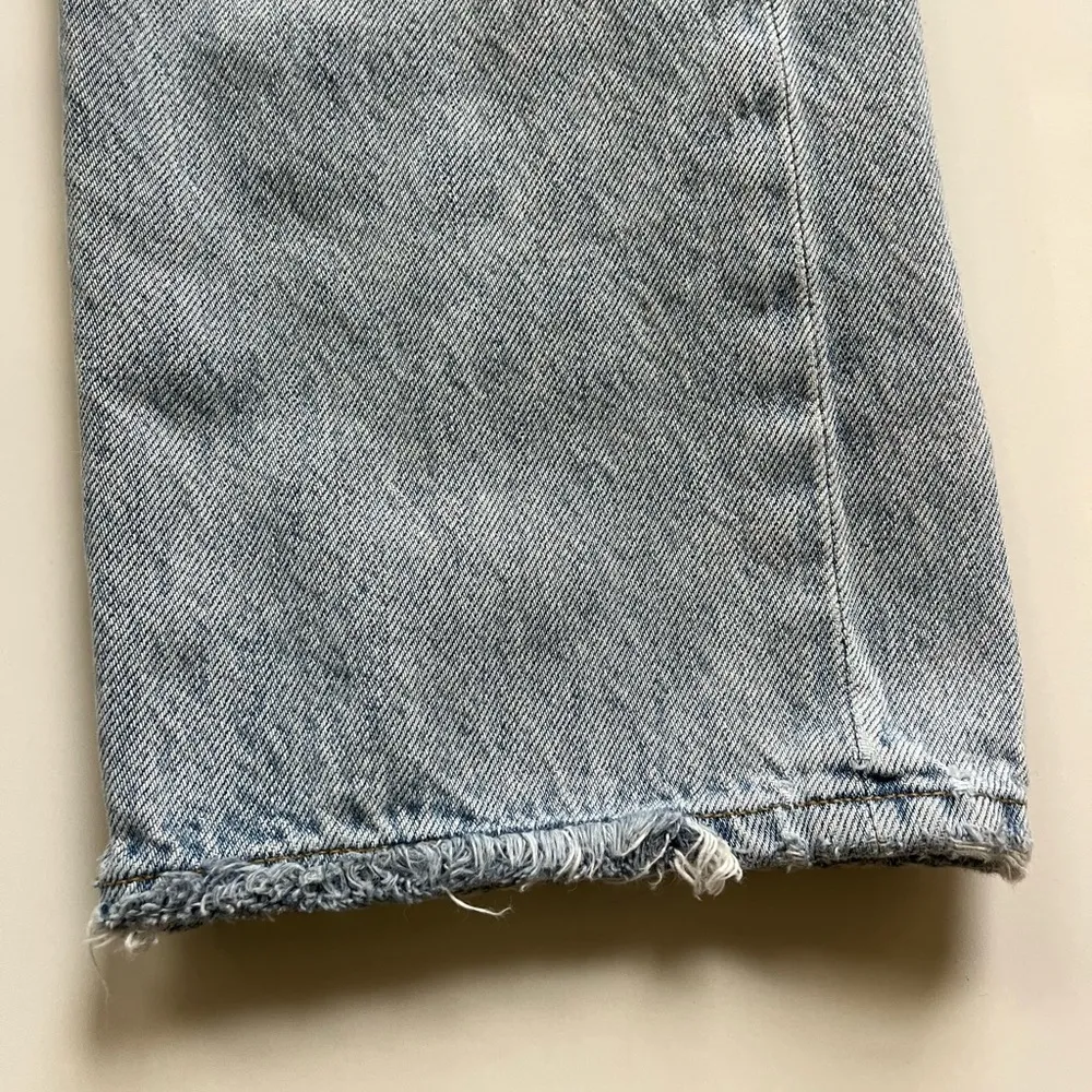 Agolde Riley Straight Leg Distressed Jeans - Image 14