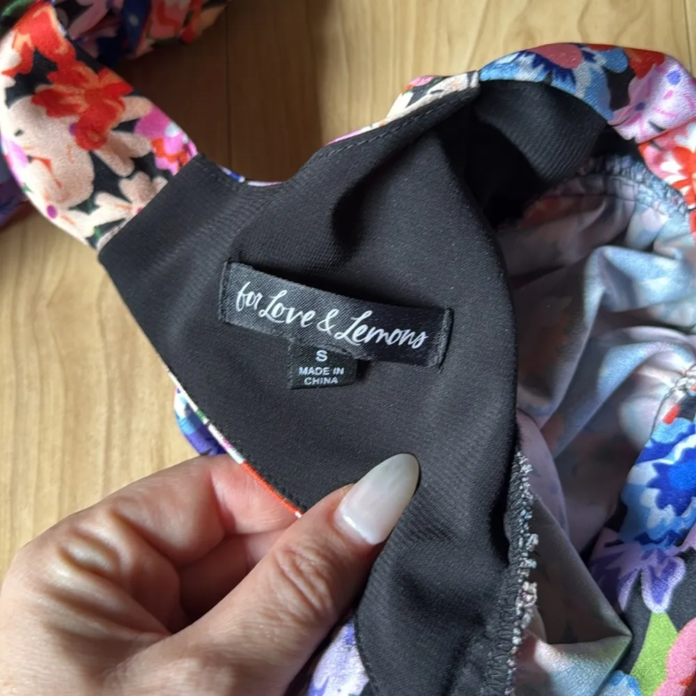 Floral Puff Sleeve Mini Dress - Image 3