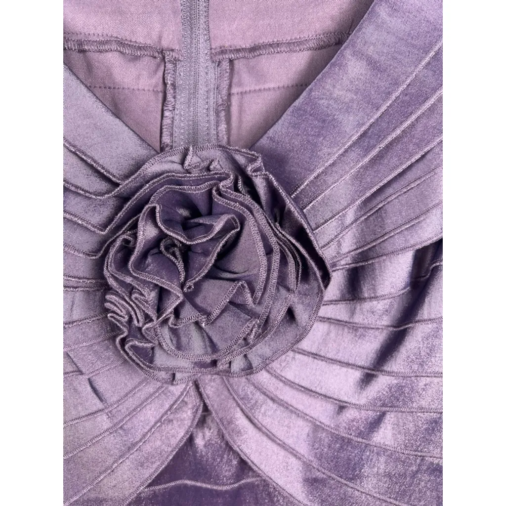 Tadashi Shoji Metallic Lavender Formal Two-Piece Gown Set Size 10 - Image 4