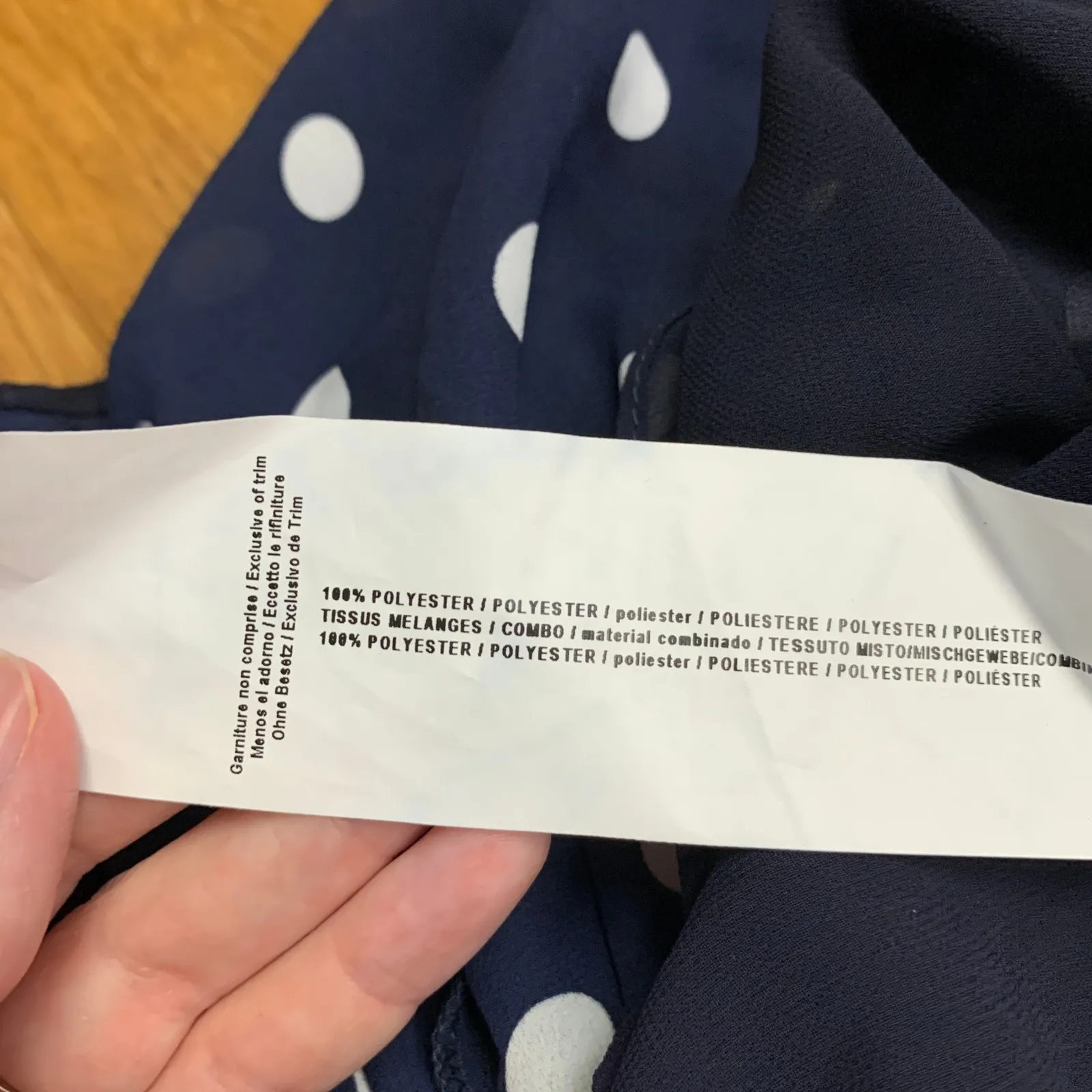 Joseph Ribkoff Navy Blue White Polka Dot Wrap Midi Dress Size 4 Ruffle Tiered - Image 6