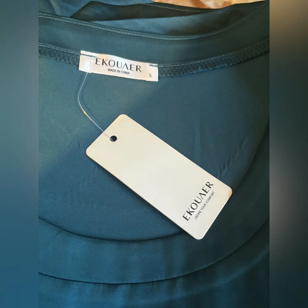Ekouaer 💙Blouse 👚 emerald blue 💙 - Image 6