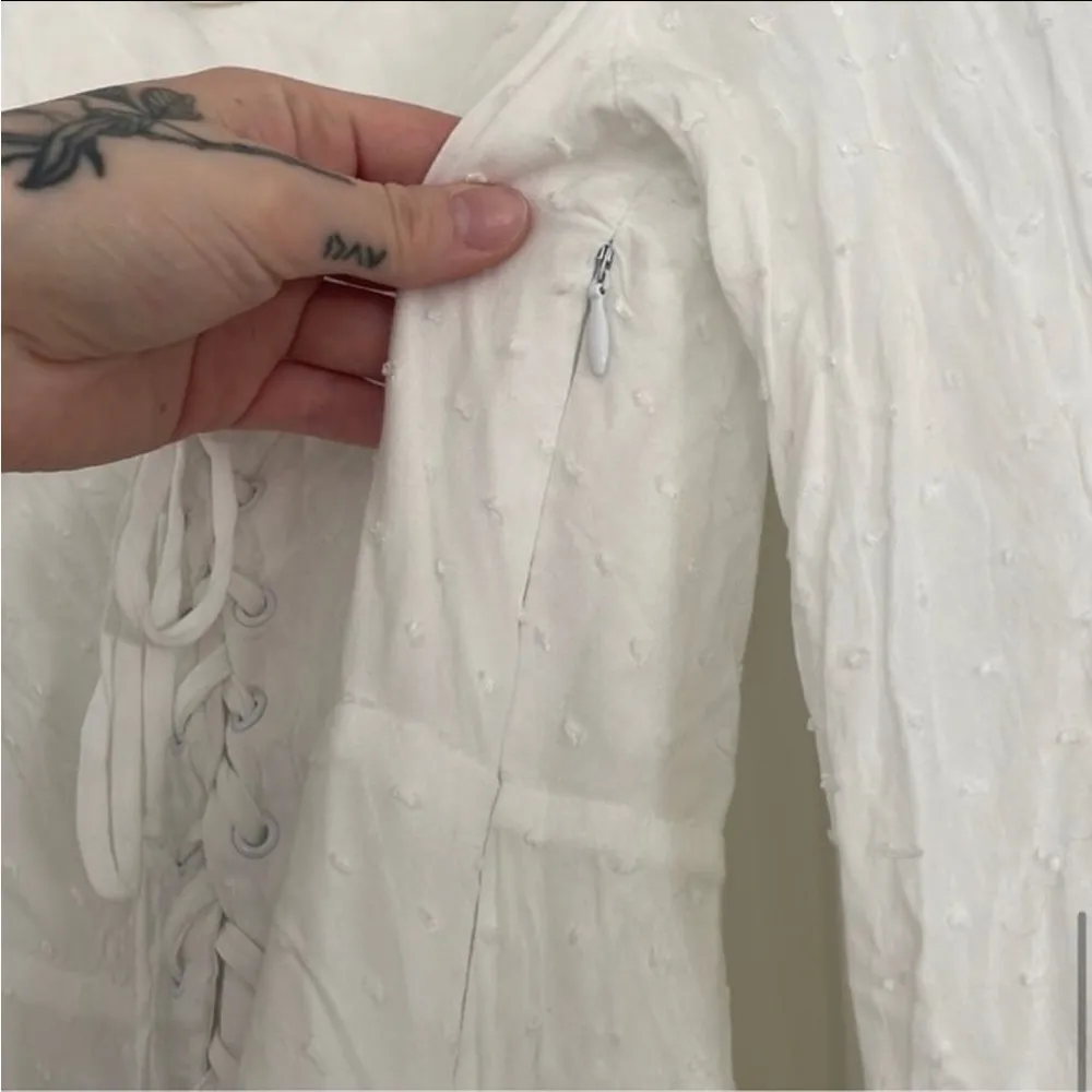 Anthropologie Maeve White Corset Top - Image 10