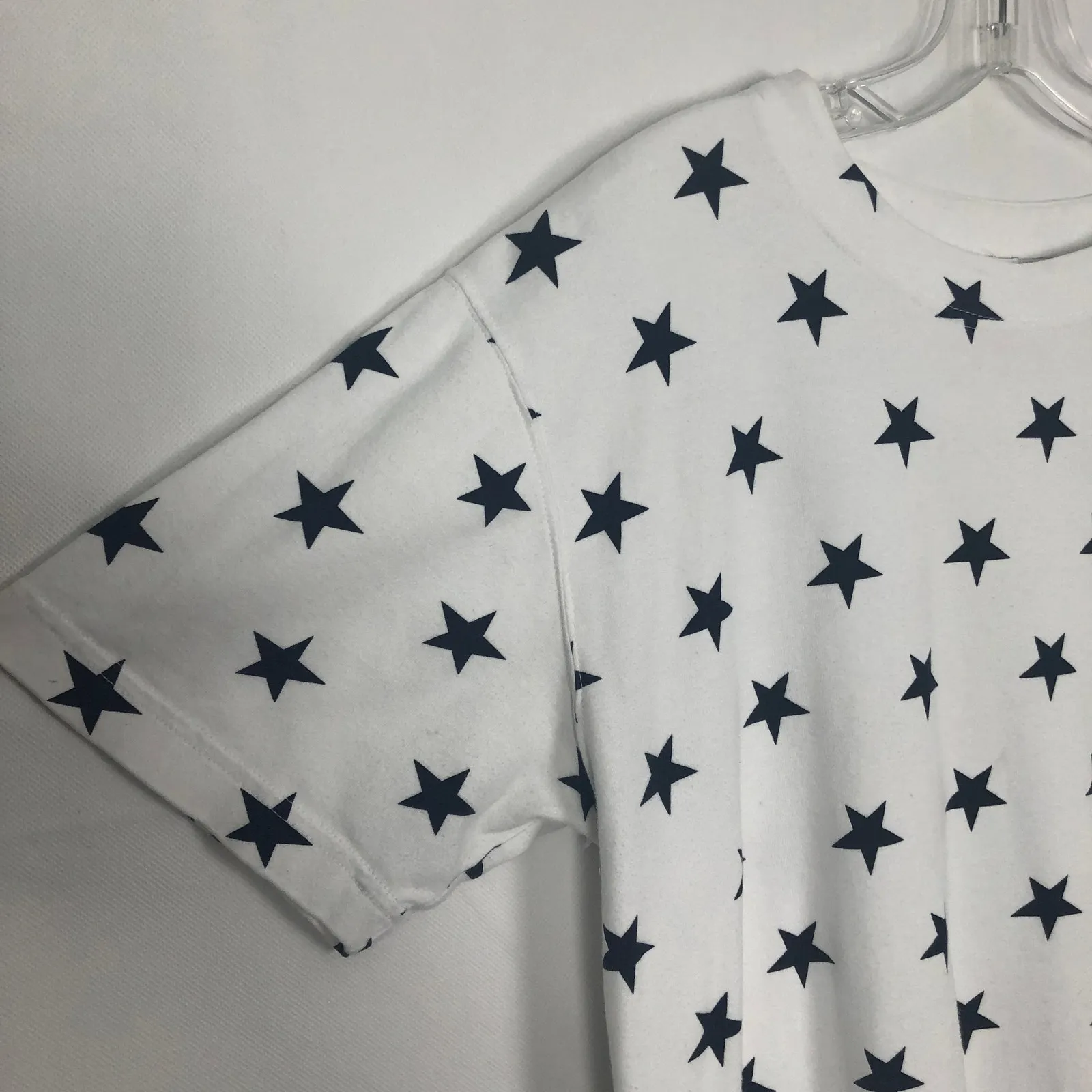 Cathy Daniels Star Print Crew Neck Top Size Large - Image 5