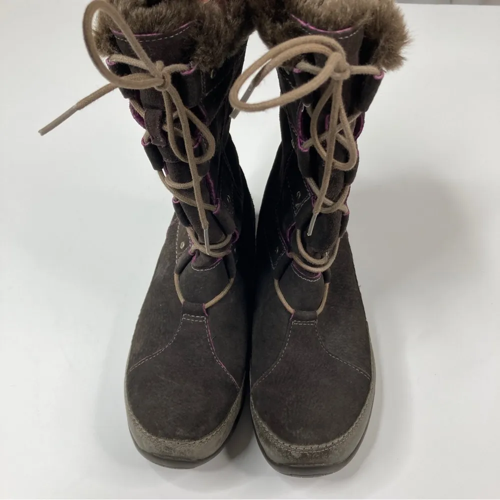 The North Face | Brown Primaloft 200 Gram Insulation Suede Abby Winter Boots - Image 5