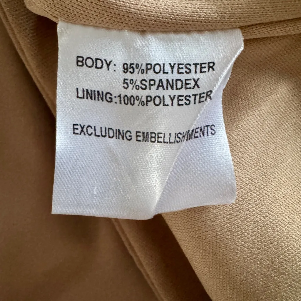 PRINCESS POLLY NWT Lillie Long Sleeve Beige Mini Dress - Size 4 - Neutral - Image 10