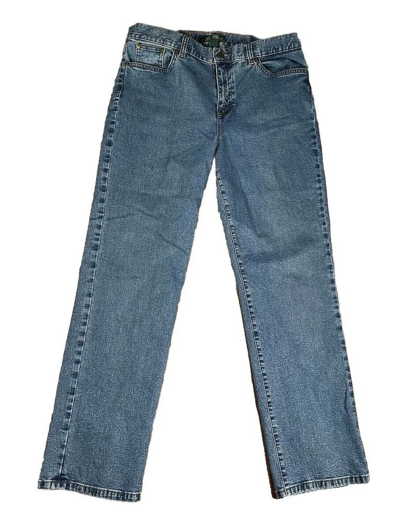 LRL Ralph Lauren Jeans Co. Womens Sz 10 Classic Straight Denim # FLAWS LOOPS Blue - Image 1