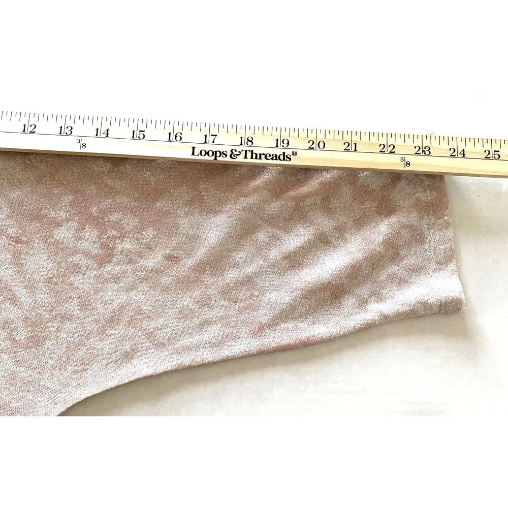 Chicos Tierra Tie Front 3/4 Sleeve Top in Blush Pink Sweater Sz 3 (16-18) XL - Image 8