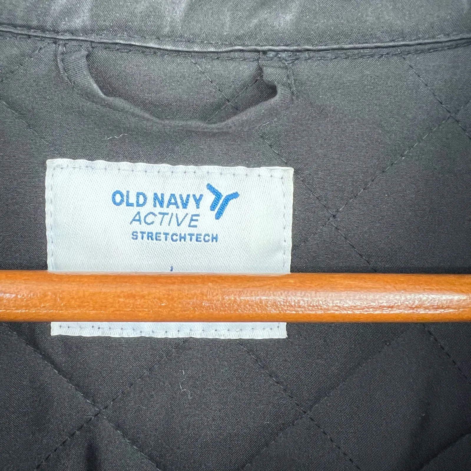 Old Navy StretchTech Oversized Quilted Shacket black style 793183 size large - Image 11