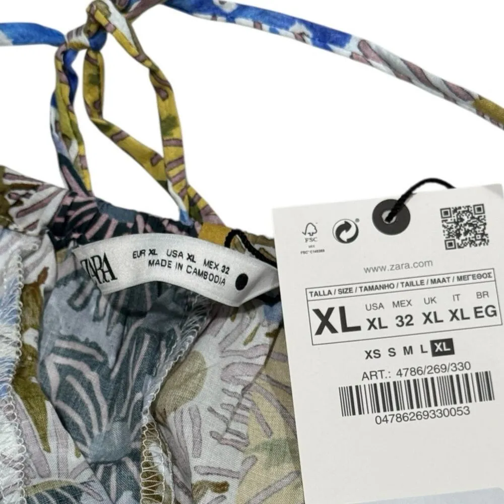 NWT! Zara Blogger Favorite Daisy Bloomcore Halter Mini Dress - Size XL - Image 8