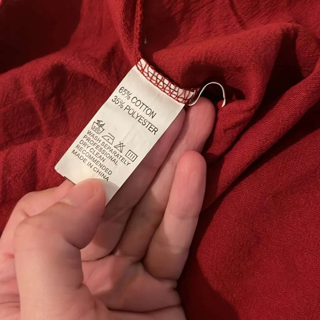 Red flowy skirt size small NWOT #61 - Image 4