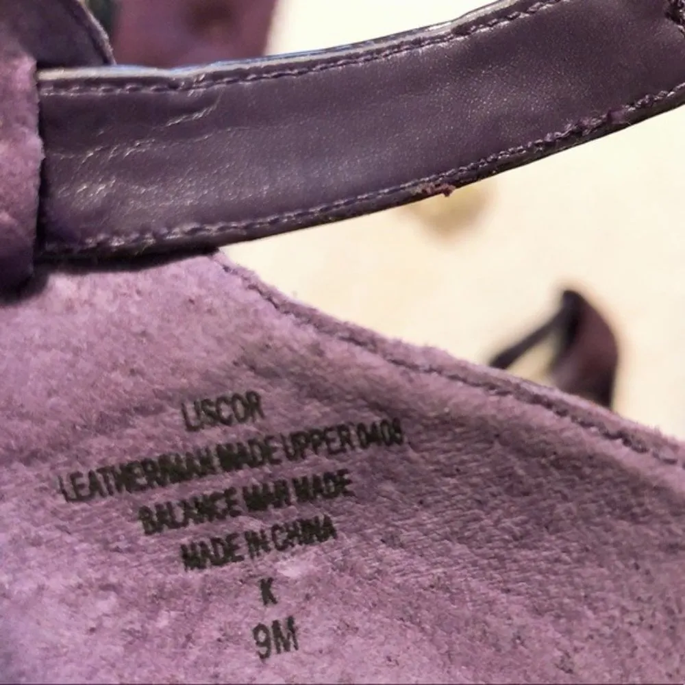 Nine West Pumps Lisor Suede Stilettos Heels Closed Back Sandals Purple Size 9.0M - Image 7