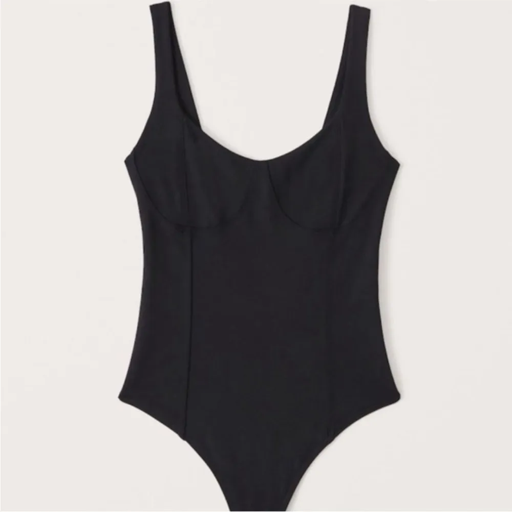 Abercrombie & Fitch Corset Bodysuit Sz XS Black Soft Collection - Image 2