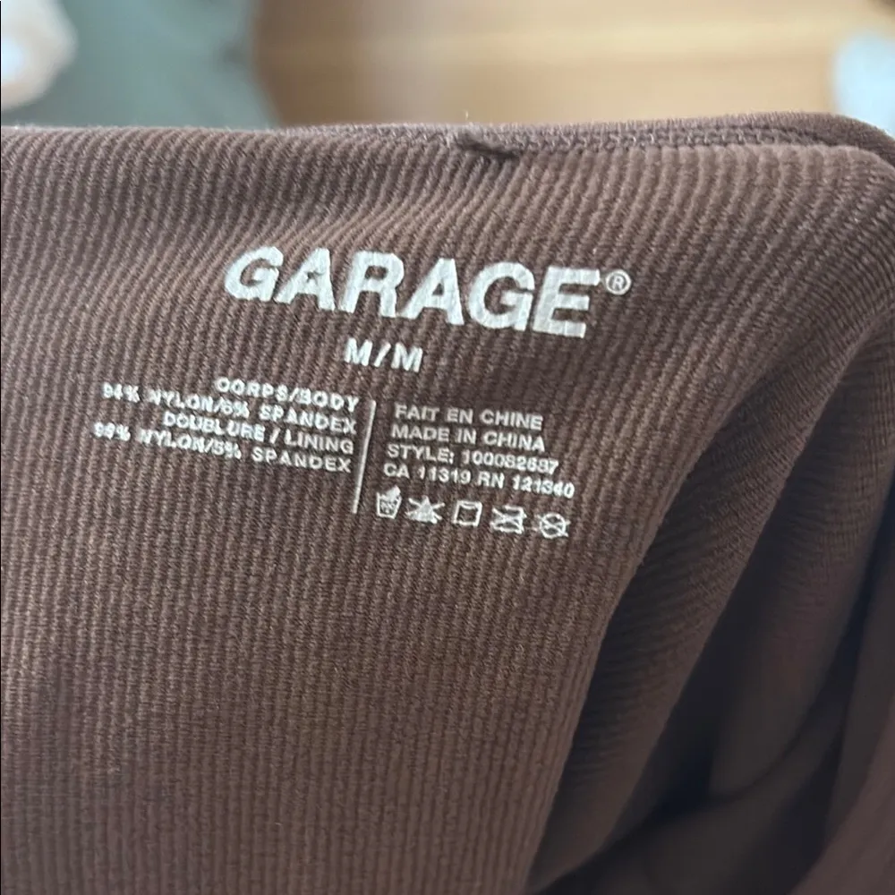 Garage  Brown Fitted Sleeveless Crop Top - Image 3