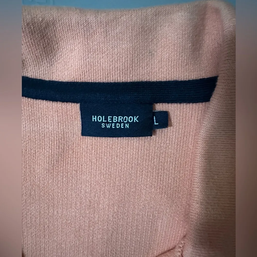 Vintage Holbrook Sweden Orange 100% Cotton Long Sleeve Button Up Novelty Sweater Size L - Image 3