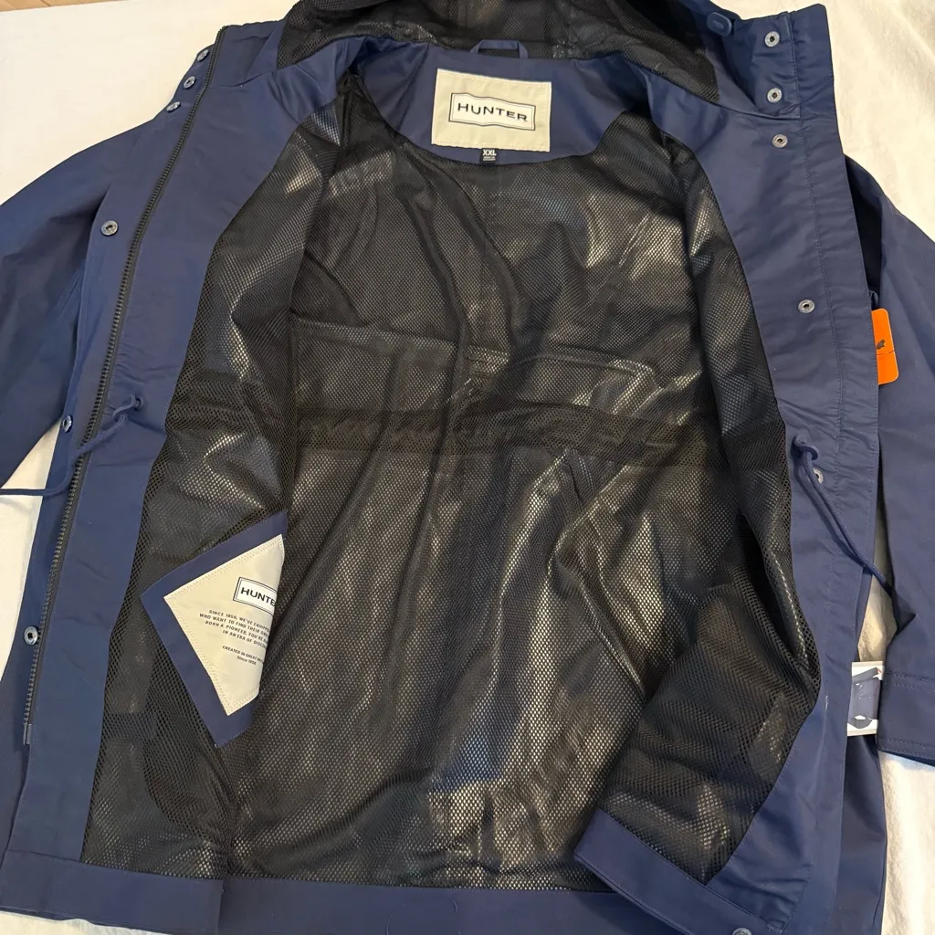 Hunter  Blue rain Jacket NWT - Image 2