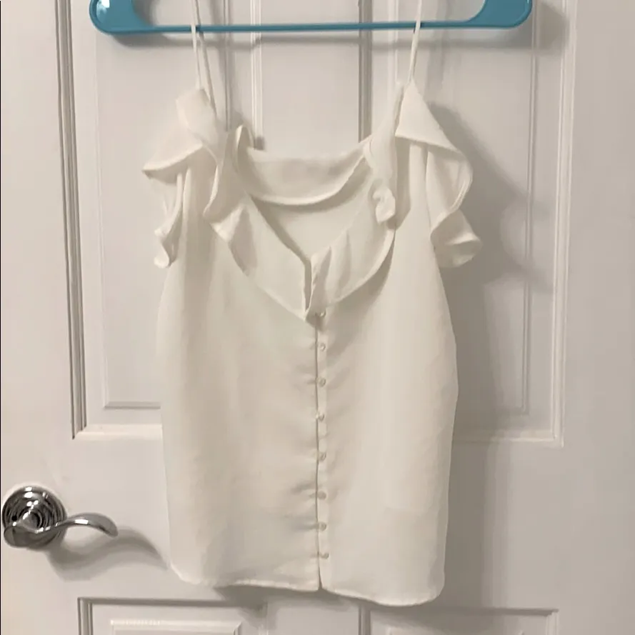 Mango Ruffle button up blouse - Image 2