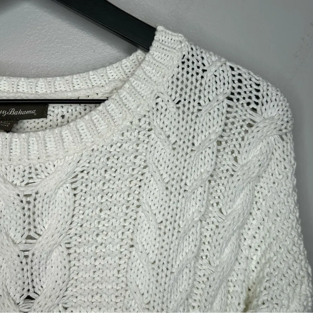 Tommy Bahama  Carmel Cable Ombré Pullover Sweater in Teal Blast Size M NWT - Image 4