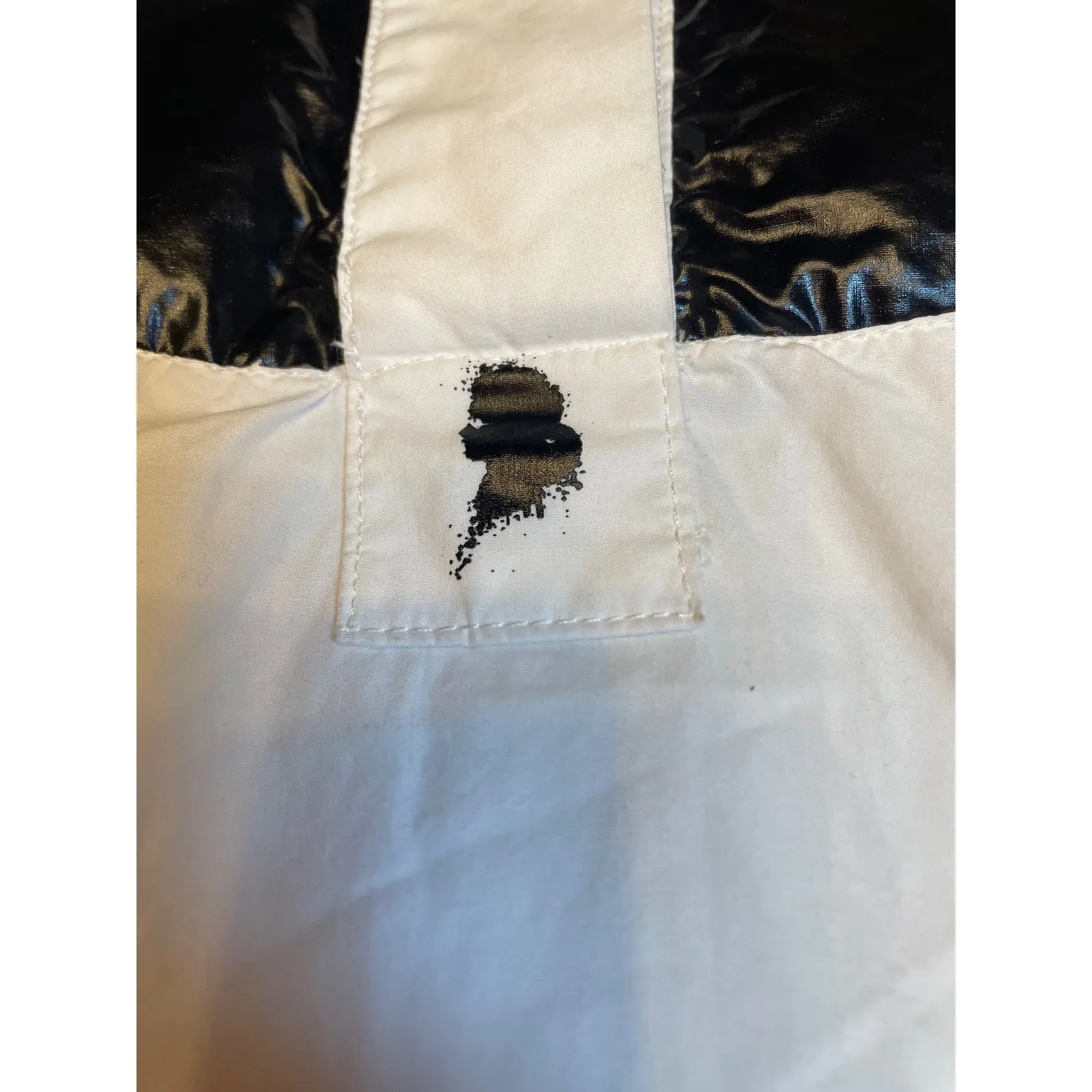 Karl Lagerfeld White Black Patent Tuxedo Shirt Tunic Dress Size M - Image 3