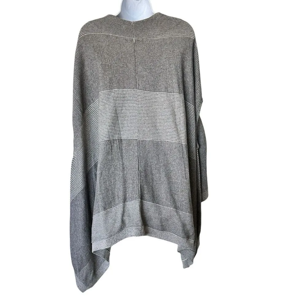Moth Anthropologie Women's Gray Oversized Cowl Neck Poncho Sweater Size XS - Image 4