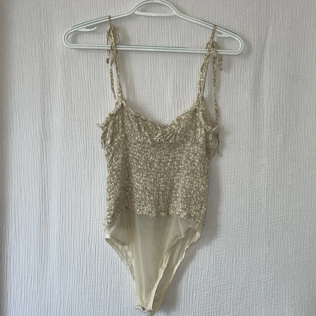 Free‎ People Bardot Bodysuit in ivory combo - Image 4
