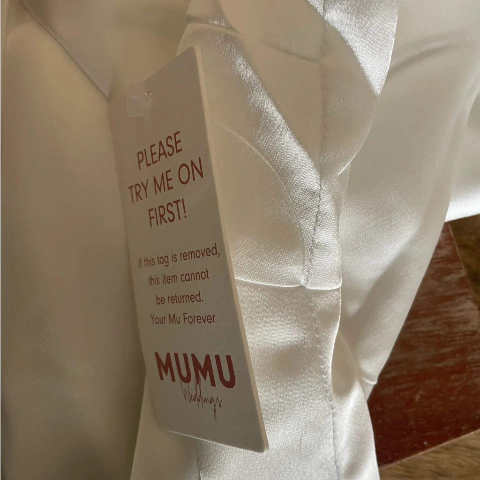 Show Me Your Mumu Rome Twist Gown Dress in Ivory Satin - Image 5