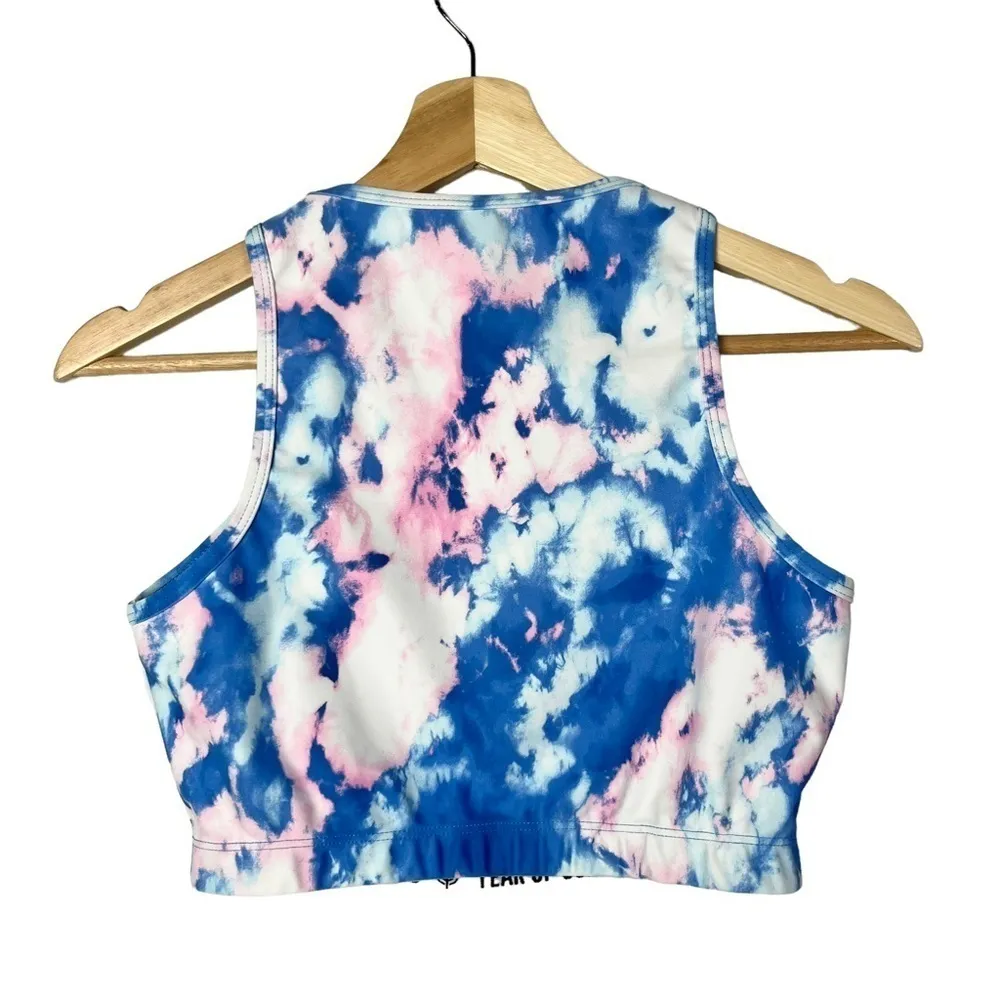 Year of Ours Blue Sky Dye Claudia High Neck Sports Bra M - Image 3