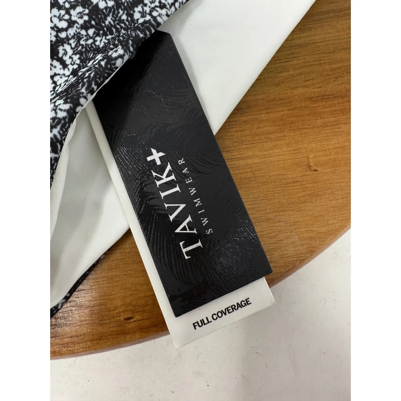 TAVIK Chloe Swimsuit Bottoms XS Black White‎ Floral Print Strappy Full Coverage - Image 3