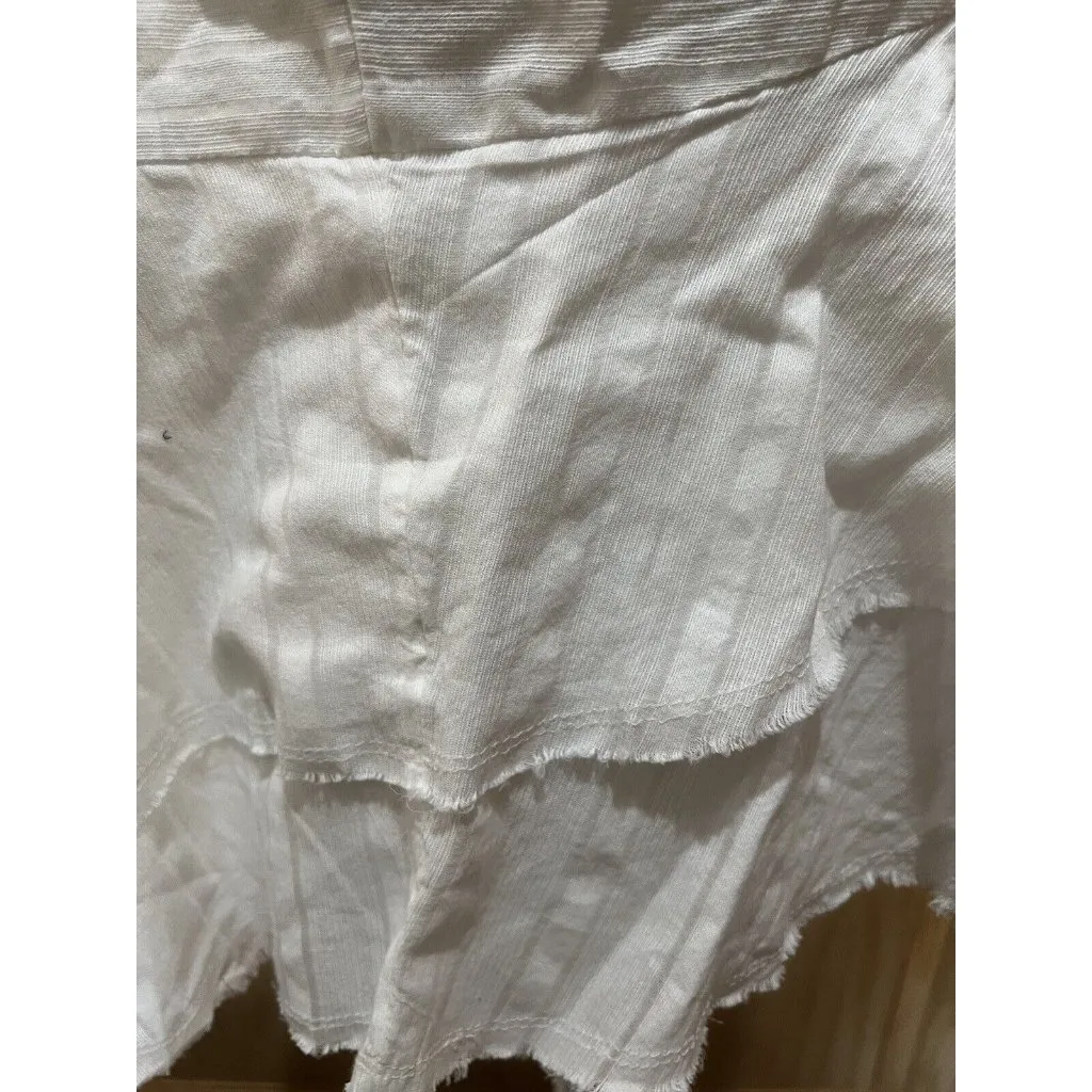 True Craft V-Neck Sleeveless ~ Size Medium ~ White ~ Frayed Hem ~ NWT - Image 4