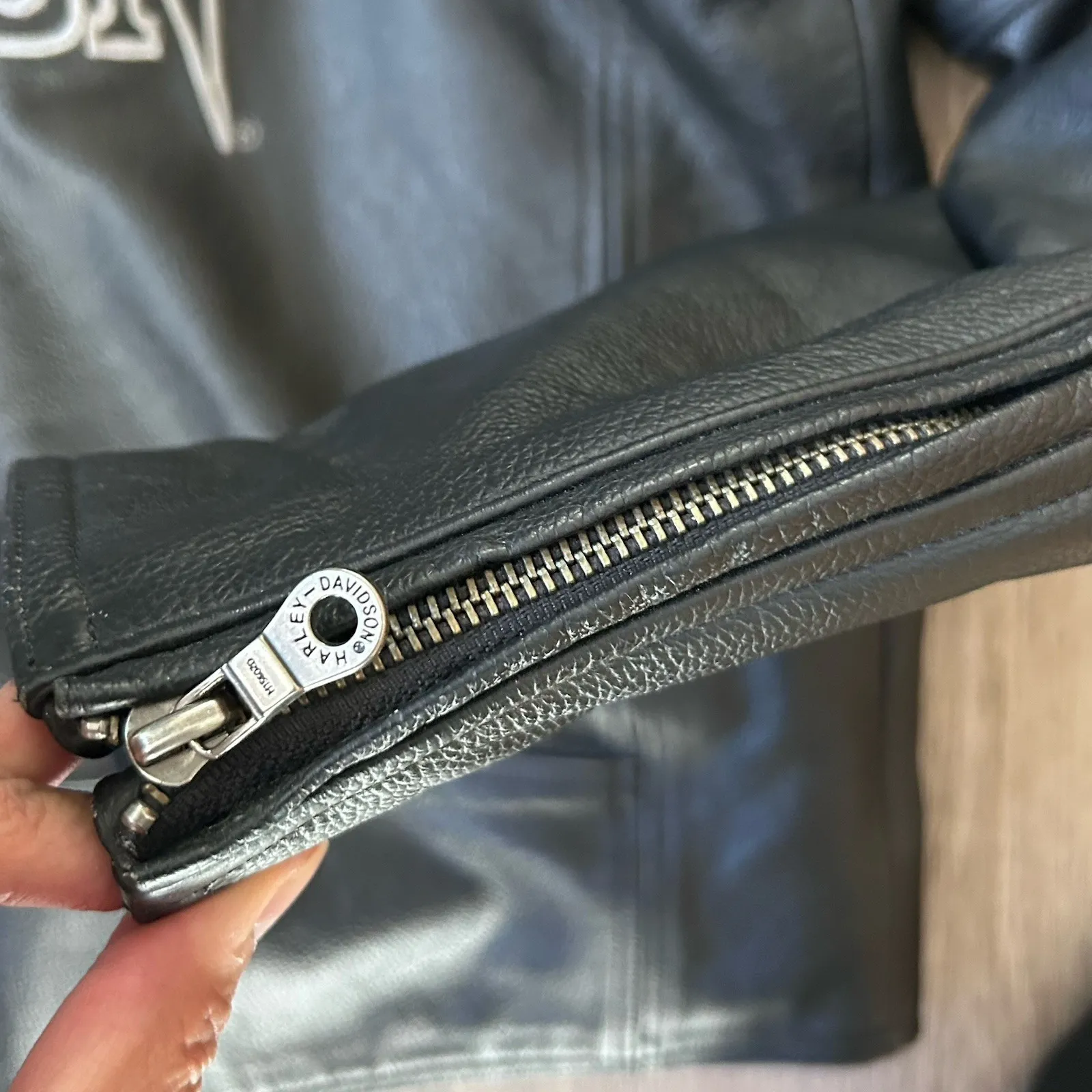 Harley Davidson Jacket Mens Large Skull Leather Biker Motorcycle 97037 - Image 7