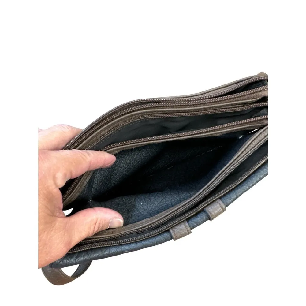 Rosetti Womens Brown Leather Crossbody Bag purse With Adjustable Strap SKU 6882 - Image 10