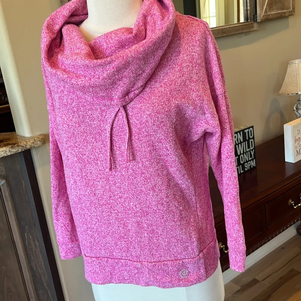 Pullover Pink Drape Neck PM Womens Long Sleeve - Image 13