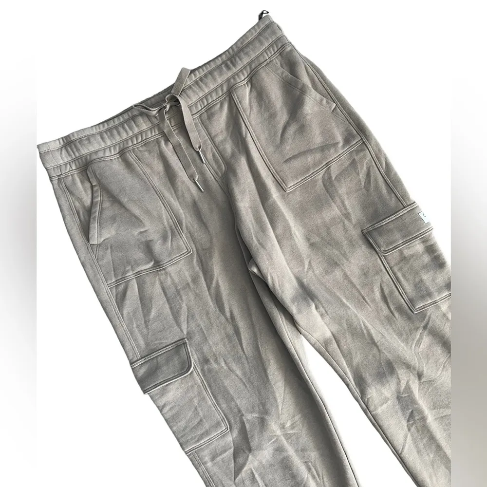 Performance Grey Drawstring Cotton Blend Joggers, Size XL NWT - Image 6