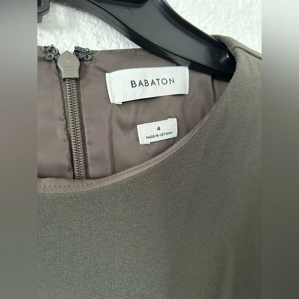 Aritzia Babaton Exalt Slit Midi Dress in olive green sz 4 nwt - Image 6