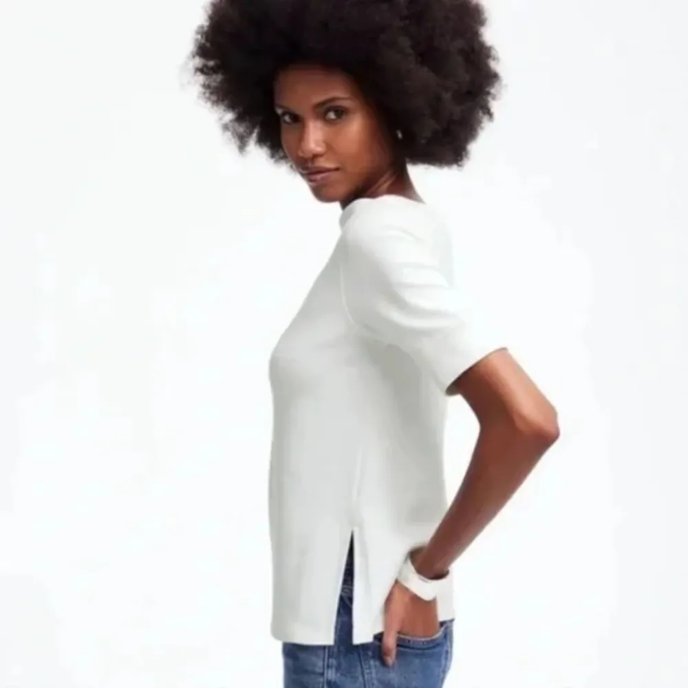 Madewell Elbow-Sleeve Boatneck Tee Size S - Image 3