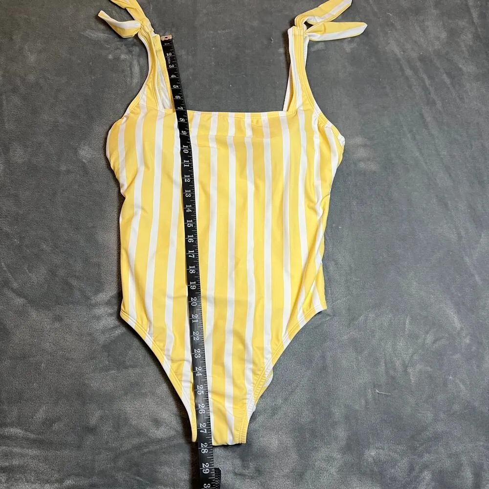 Kona Sol Women's Striped Square Neck One Piece Swimsuit Size Large NEW - Image 13