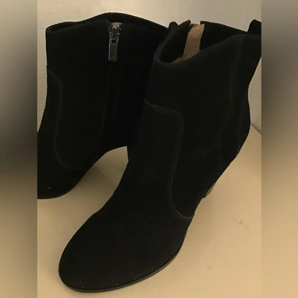 Joie women black suede Chelsea heel boots US 10 - Image 7