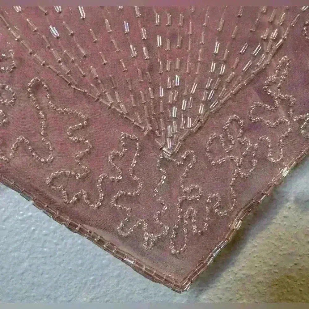 Vintage Jack‎ Bryan Pink Sheer Beaded Top Size M Size M - Image 7