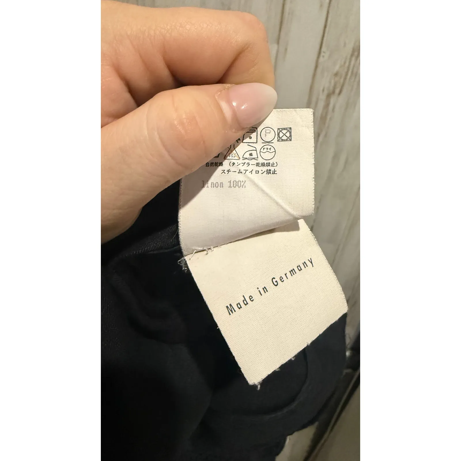 Rena Lange 100% Linen Black Button Front Midi Shirt Dress Size 12 - Image 7