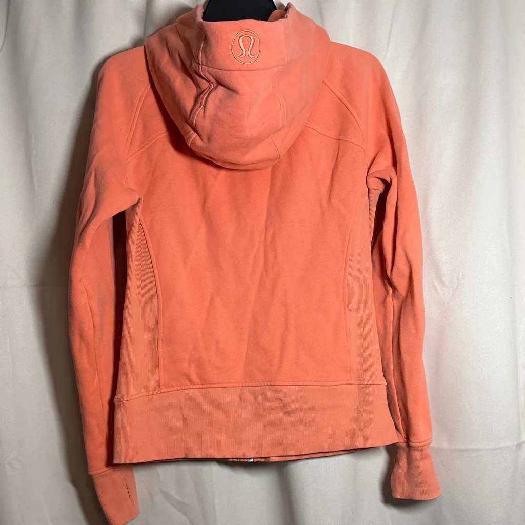 Lululemon Scuba Full-Zip Hoodie Sunny Coral Size 6 - Image 2