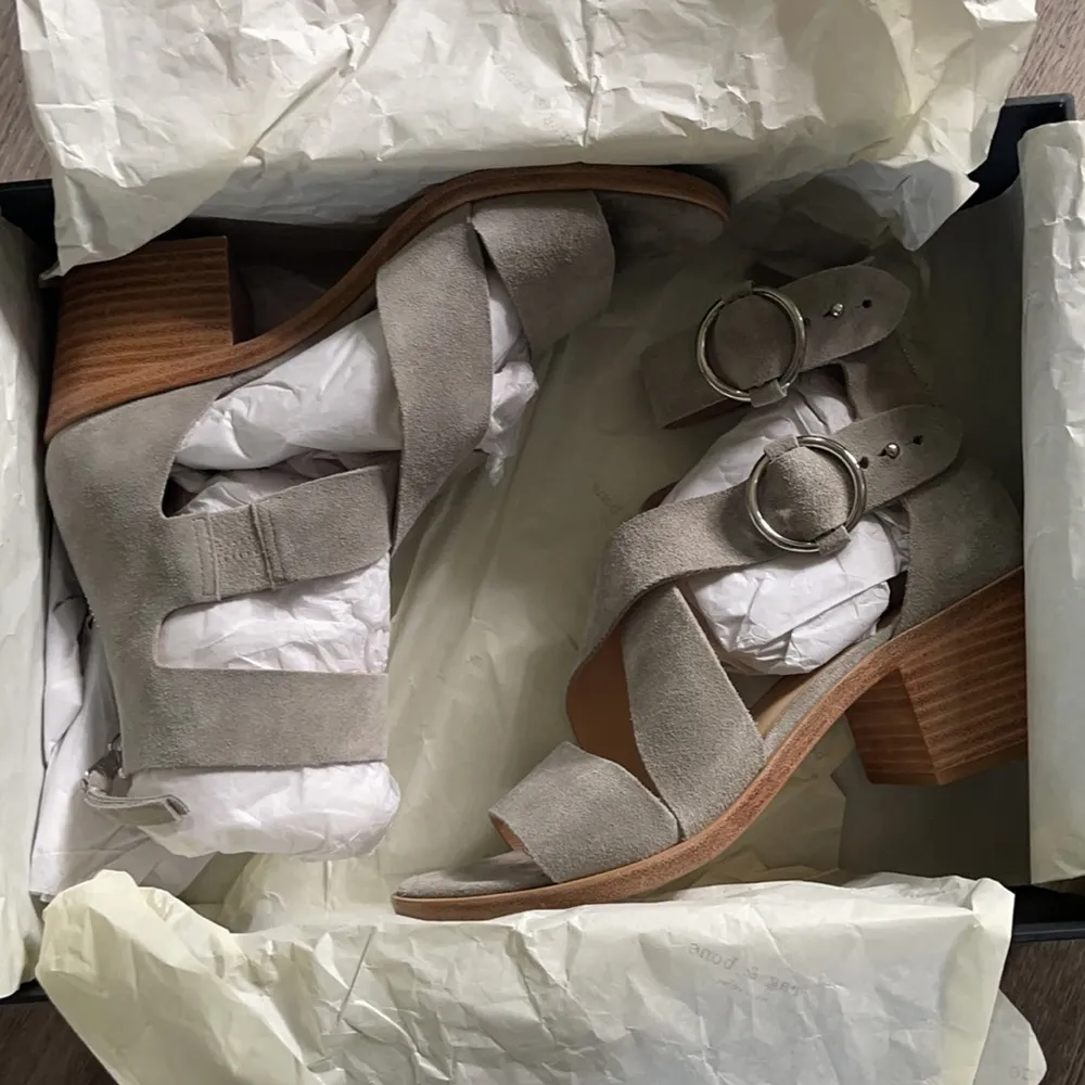 Rag & Bone Mari Sandals in Cemento Suede - Image 8