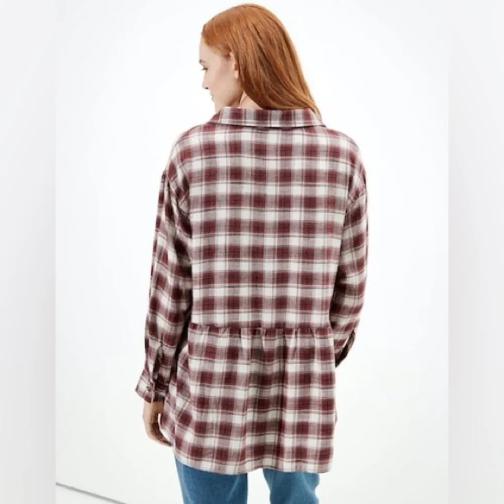 NWT American Eagle Oversized Flannel Babydoll Shirt - Image 2